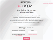 Tablet Screenshot of mein-lierac.de